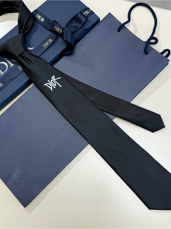 Baby Dior Other - Dior Black Silk Signature Tie